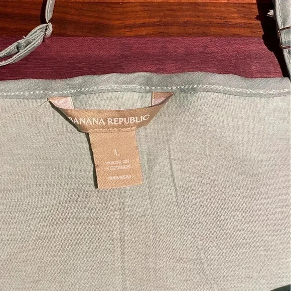 Banana Republic Zigzag Sequin Cami, Mint Green, size L - Picture 2 of 7